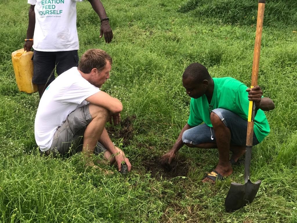 Volunteers Planting Trees at Cape Coast